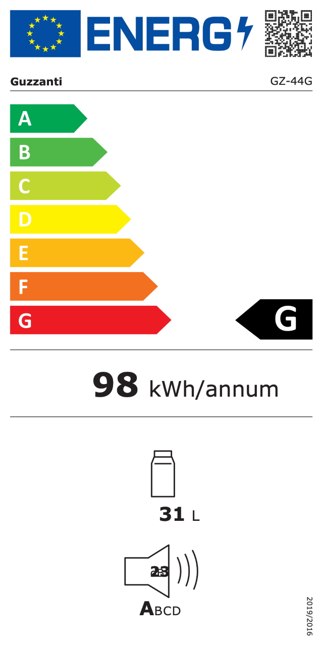 Termochladnička Guzzanti GZ 44G (II. jakost)